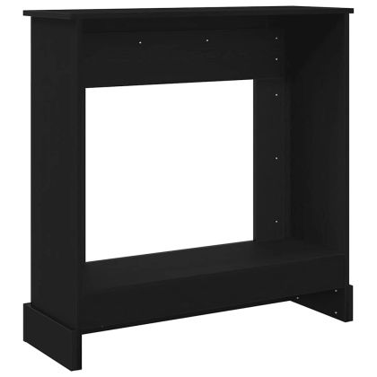 Камина Surround Черен дъб 90x30x90 cm Инженерна дървесина