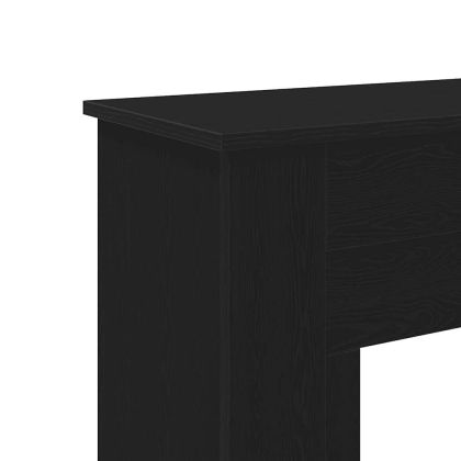 Камина Surround Черен дъб 90x30x90 cm Инженерна дървесина