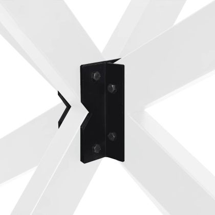 Крак за трапезна маса, форма на паяк, бял, 85x85x(72-73) см, стомана