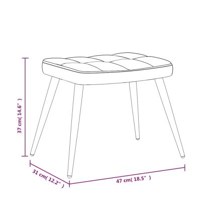 Релаксиращ стол с табуретка, таупе, плат