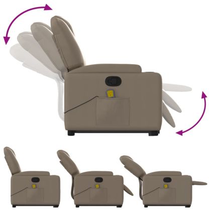 Изправящ масажен наклоняем стол, капучино, изкуствена кожа