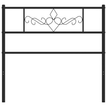 Метална резервна табла за легло, черна, 90 см
