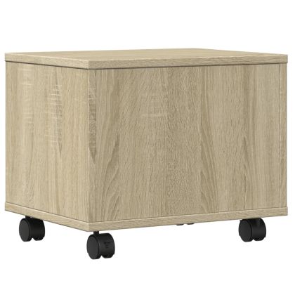 Стойка за принтер с колелца, сонома дъб, 41x32x34,5 см