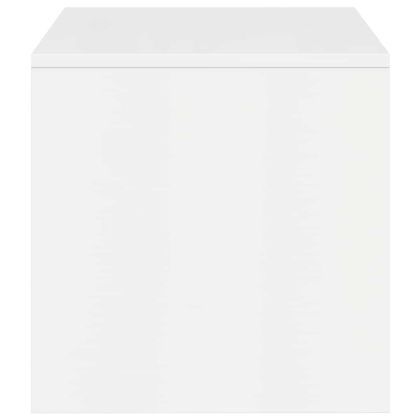 ТВ шкаф, бяло със силен гланц, 100x40x40 см, ПДЧ