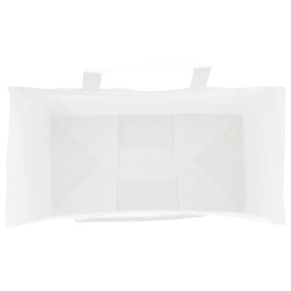 Хартиени торбички 250 бр с дръжки бели 21x11x31 см