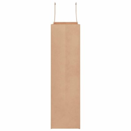 Хартиени торбички 50 бр с дръжки кафяви 32x12x42 см