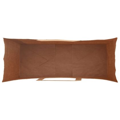 Хартиени торбички 250 бр с дръжки кафяви 32x12x42 см