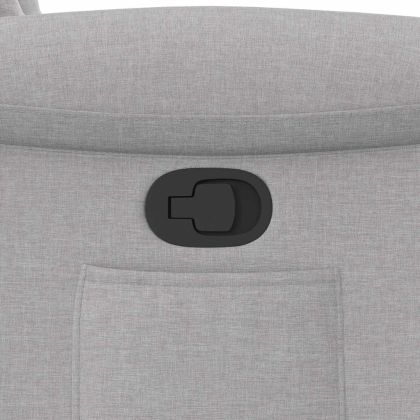 Изправящ реклайнер стол, облачно сив, текстил