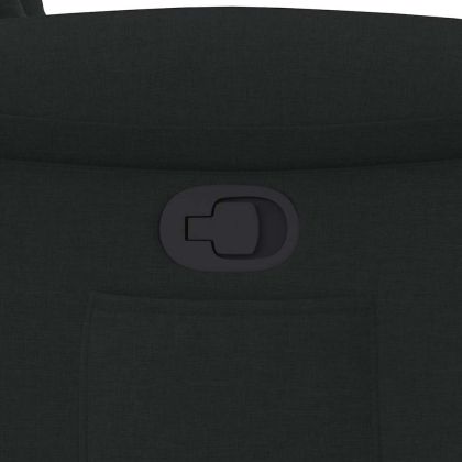 Изправящ реклайнер стол, черен, текстил