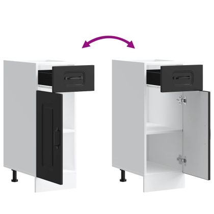 Кухненски шкаф, "Kalmar", черен, инженерно дърво