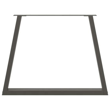 Крака за трапезна маса, V-образни, 3 бр., антрацит, 90x(72-73,3) см, стомана