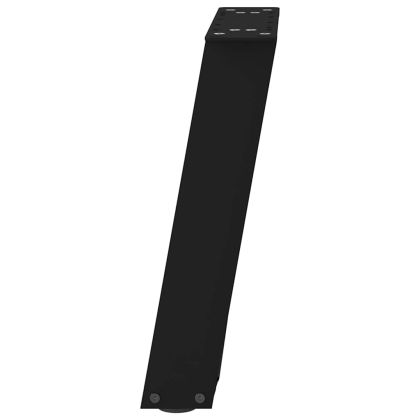 Крака за масичка за кафе, U-образни, 2 бр., черни, 38 x (42-43) см, стомана