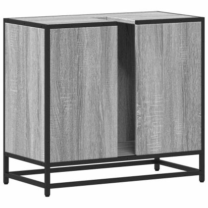 Шкаф за мивка в банята Grey Sonoma Инженерна дървесина