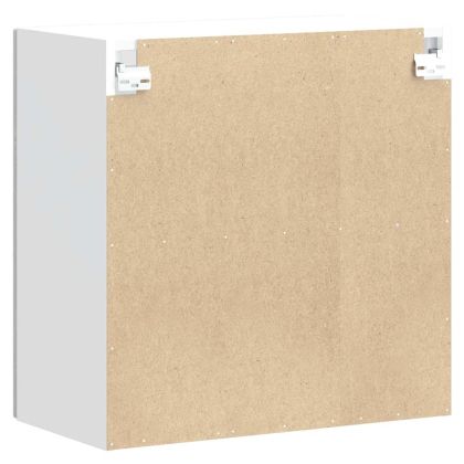 Кухненски стенен шкаф със стъклена врата "Kalmar", сив, инженерно дърво сонома