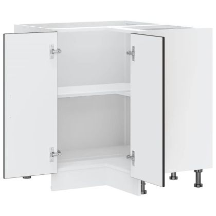 Кухненски ъглов шкаф Lucca, черен, инженерно дърво