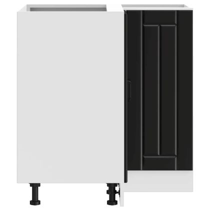 Кухненски ъглов шкаф Lucca, черен, инженерно дърво