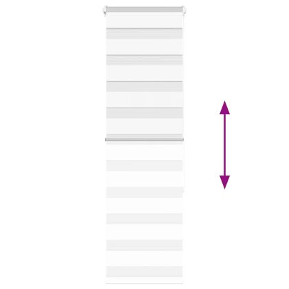 Зеброва щора бял 40x150 см ширина на плата 35,9 см полиестер