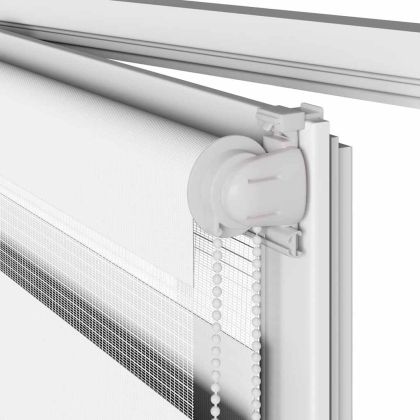 Зеброва щора бял 130x230 см ширина на плата 125,9 см полиестер