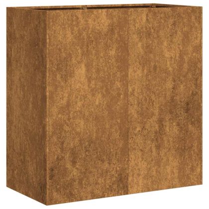 Кашпа, ръждива, 80x40x80 см, патинираща стомана