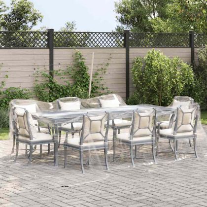 Прозрачен брезент с капси 4x4 m PVC