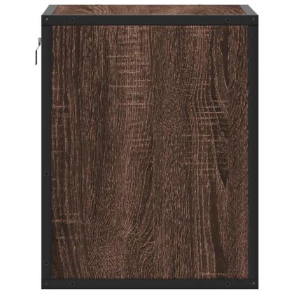 Стенни нощни шкафчета 2 бр. кафяв дъб 40x31x39,5 cm