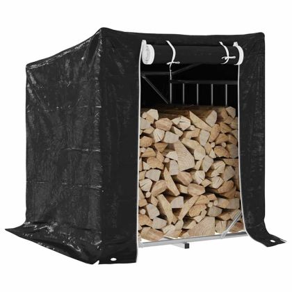 vidaxL Стойка за дърва за огрев с дъждобран, 100,5x80,5x110,5 см