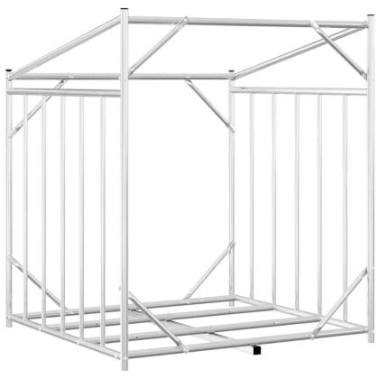 vidaxL Стойка за дърва за огрев с дъждобран, 100,5x80,5x110,5 см