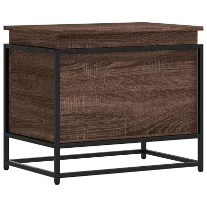 Кутия за съхранение, кафяв дъб, 60x40x51,5 см, инженерно дърво
