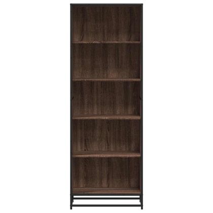 Библиотека, кафяв дъб, 60x35x170,5 см, инженерно дърво