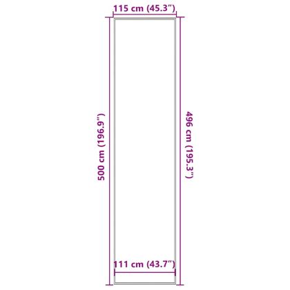 Изтривалка, кафява, 115x500 см