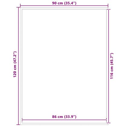 Изтривалка, черна, 90x120 см