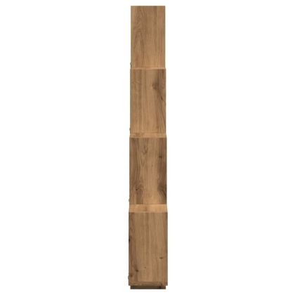 Стенен кубичен рафт, дъб артизан 90x15x119,5см
