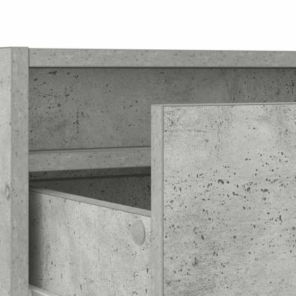 ТВ шкаф с LED осветление, бетонно сив, 75x35,5x25 см