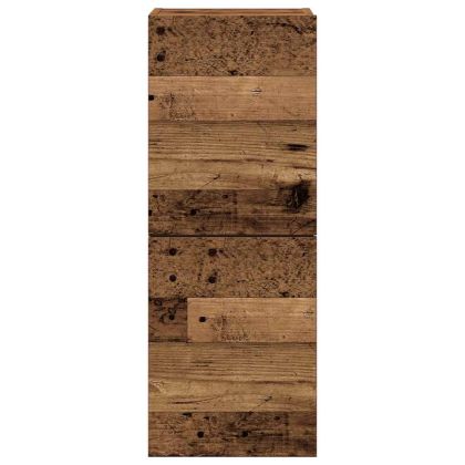 Комплект ТВ шкафове за стенен монтаж 4 части, инженерно дърво