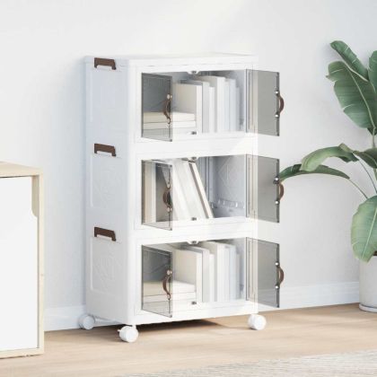 Кутия за съхранение с колела на 3 нива 28 L 48,5x29,5x86 cm