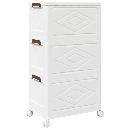 Кутия за съхранение с колела на 3 нива 28 L 48,5x29,5x86 cm