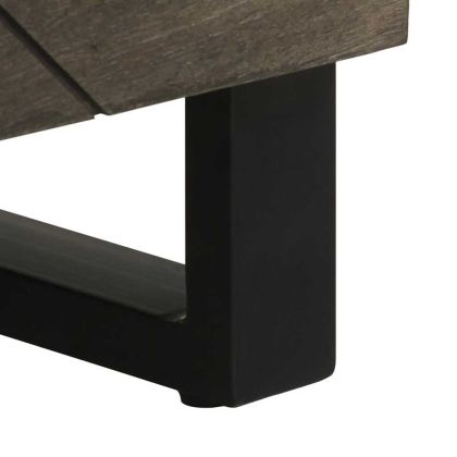 Бюфет черен 60x33x75 cm Масивна дървесина Манго