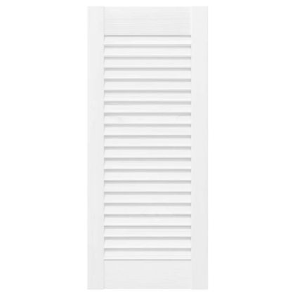 Врати за шкафове Louvred Design 2 бр. бели 69x29,5 cm