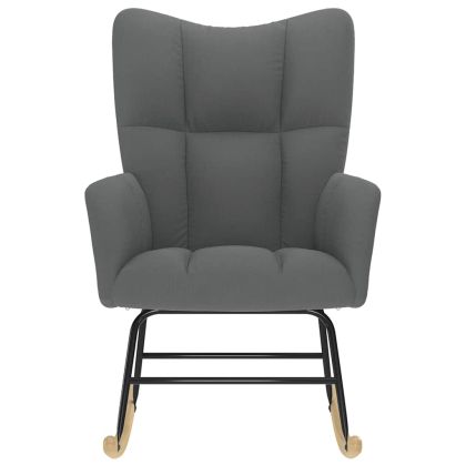 Люлеещ стол, тъмносив, текстил