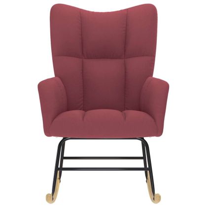 Люлеещ се стол, виненочервен, текстил