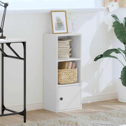 Библиотека, бяла, 31x24x77 см, инженерно дърво