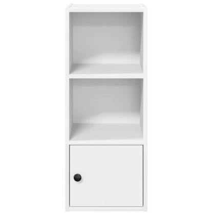 Библиотека, бяла, 31x24x77 см, инженерно дърво