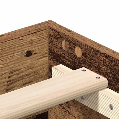 Рамка за легло без матрак старо дърво 150x200см инженерно дърво