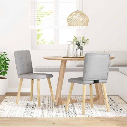 Трапезни столове 2 бр Cloud сив плат