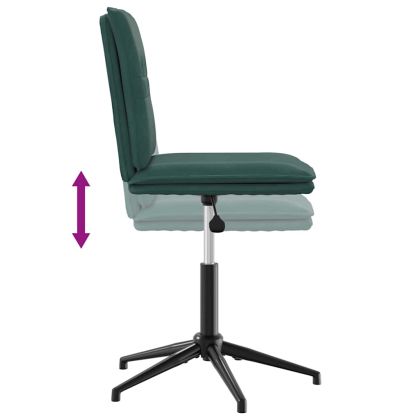 Трапезен стол, тъмнозелен, кадифе