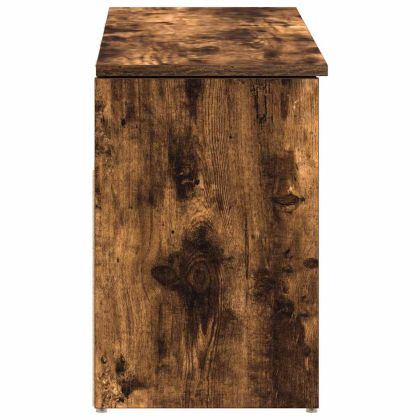 Пейка за обувки, опушен дъб, 102x30,5x45 см, инженерно дърво