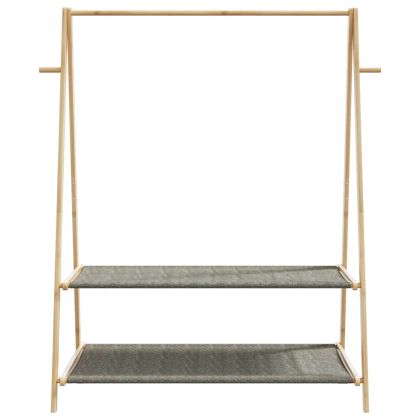 vidaXLL Закачалка за дрехи с рафтове 132x45,5x150,5 cm Бамбук