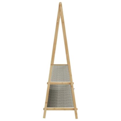 vidaXLL Закачалка за дрехи с рафтове 132x45,5x150,5 cm Бамбук