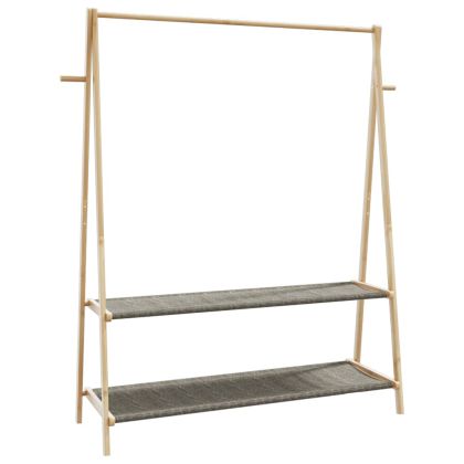 vidaXLL Закачалка за дрехи с рафтове 132x45,5x150,5 cm Бамбук