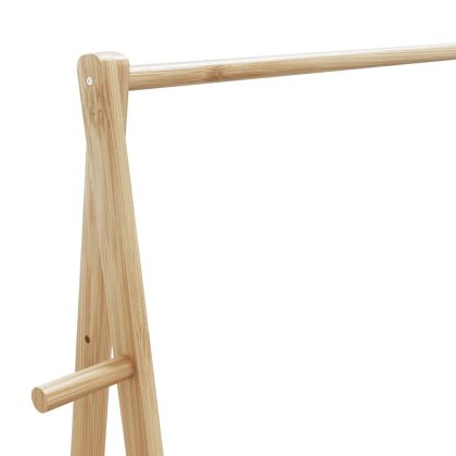 vidaXLL Закачалка за дрехи с рафтове 132x45,5x150,5 cm Бамбук